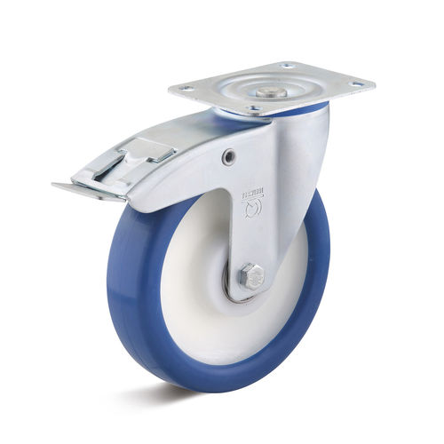 Roulette pivotante - TORWEGGE GmbH & Co. KG . - à platine / avec frein / pour charges moyennes