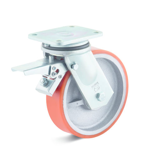 Roulette pivotante - TORWEGGE GmbH & Co. KG . - à platine / avec frein / pour fortes charges
