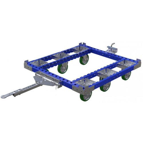Chariot de transport - Q-007-1840  - FlexQube - en acier / porte-bacs / à six roues