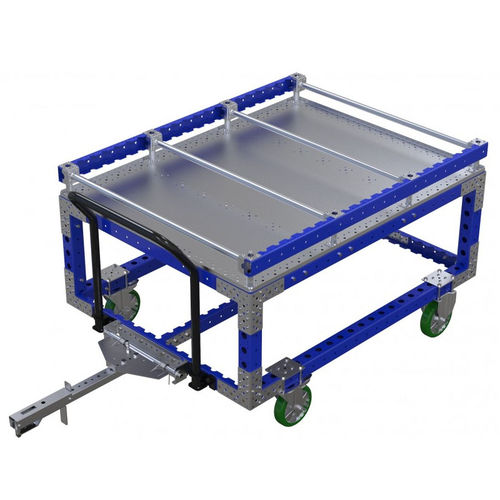 Chariot de manutention - Q-100-0372  - FlexQube - en métal / à palettes / porte-bacs
