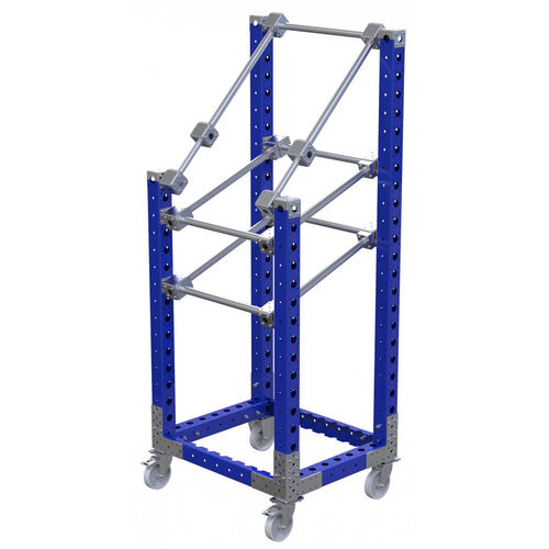 Chariot de manutention - Q-100-0153  - FlexQube - en métal / porte-outils / à roulettes