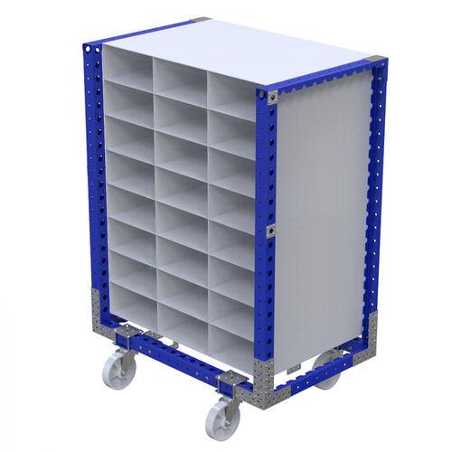 Chariot de manutention - Q-100-0307  - FlexQube - en métal / à roulettes