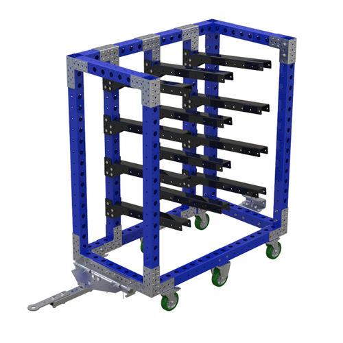 Chariot de manutention - Q-100-0769  - FlexQube - en métal / à six roues