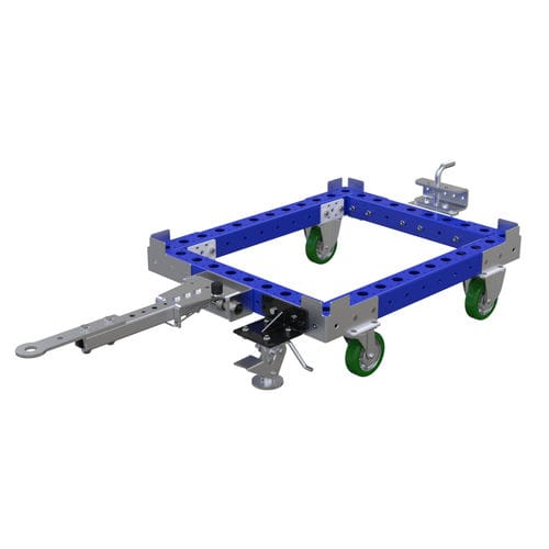 Chariot de manutention - Q-100-0995  - FlexQube - en métal / à plancher surbaissé / à roulettes