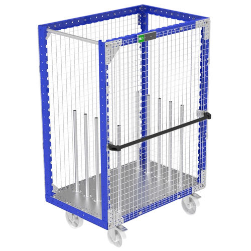 Chariot de manutention - Q-100-0912  - FlexQube - en fil métallique / à plate-forme / à roulettes