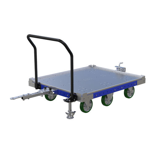 Chariot de transport - Q-100-0964  - FlexQube - en métal / à plancher surbaissé / porte-bacs