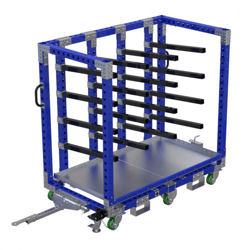 Chariot de transport - Q-100-0618  - FlexQube - en métal / à étagères / pour charges lourdes