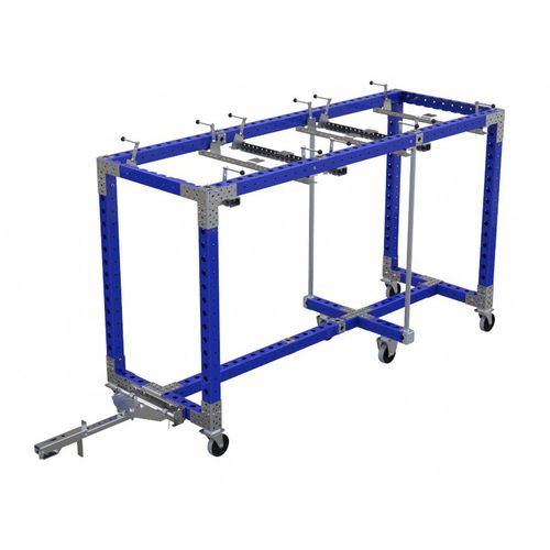 Chariot de manutention - Q-100-0604  - FlexQube - en métal / à étagères / à roulettes