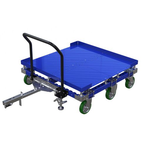 Chariot de manutention - Q-100-0496  - FlexQube - en métal / à plancher surbaissé / à six roues
