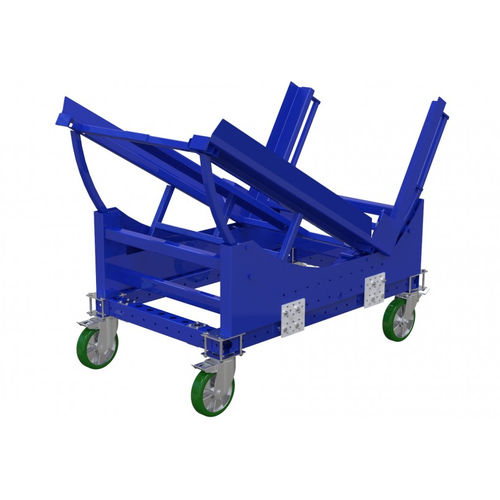 Chariot de manutention - Q-100-0758  - FlexQube - en métal / porte-bacs / à palettes
