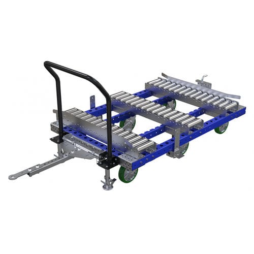 Chariot de manutention - Q-100-0839  - FlexQube - en métal / à six roues / à rouleaux libres