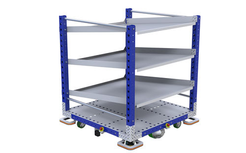 Chariot à étagères - Q-041-0027  - FlexQube - motorisé