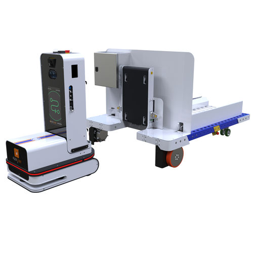 Chariot automoteur avec Navigateur AMR - Q-100-8194 - FlexQube - avec convoyeur