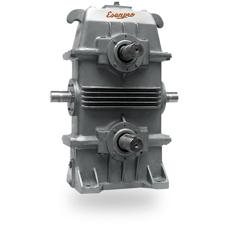 Réducteur à vis sans fin - Esenpro Power Transmission Pvt. Ltd. - orthogonal / à deux arbres de sortie / mono-étagé