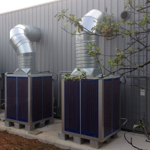 Rafraîchisseur adiabatique à évaporation fixe - RS series - AIRLAT - de production / industriel / pour installation