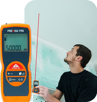 Télémètre laser - Prexiso P50 - PREXISO - portable / avec calcul automatique du volume