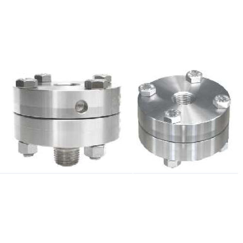 Séparateur à membrane avec fixation par bride - S21 series  - Indumart - avec raccord fileté / pour manomètre / de process