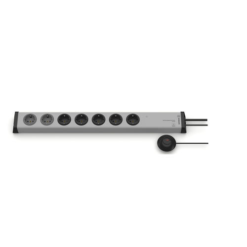 Multiprise parasurtenseur - 0206x00072381 - Bodo Ehmann GmbH - avec boutons poussoirs / 7 prises
