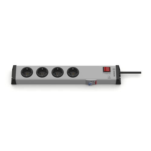 Multiprise avec interrupteur - 0220x00042301 - Bodo Ehmann GmbH - avec disjoncteur à courant résiduel / 4 prises