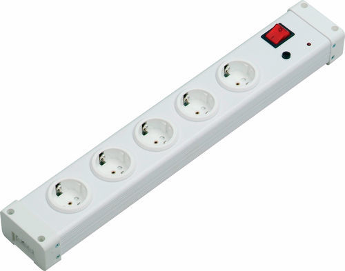Multiprise avec voyant lumineux - 0140x0051 - Bodo Ehmann GmbH - parasurtenseur / avec interrupteur / 5 prises