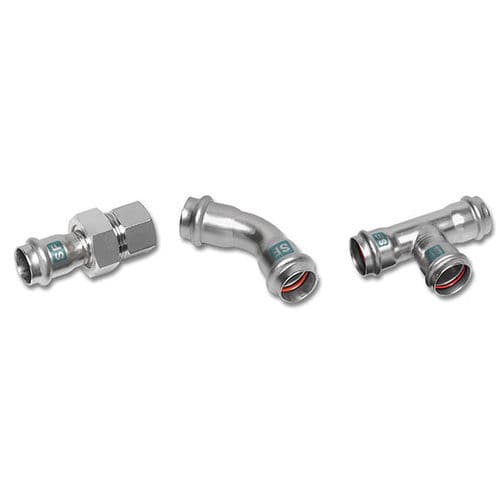 Raccord hydraulique - 19130  - SANHA GmbH & Co. KG - pneumatique / à sertir / en T
