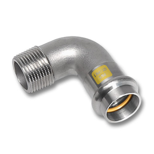 Raccord pour gaz - 17092AG  - SANHA GmbH & Co. KG - fileté / à sertir / coudé à 90°