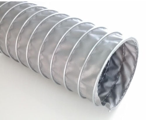 Gaine de ventilation flexible - ABC 300 TISSU M0 - ABC FLEX - en tissu de verre enduit silicone / spiralée