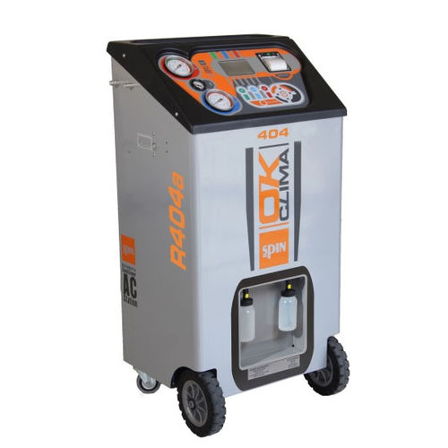 Dispositif de vide et remplissage de gaz pour système de climatisation - OK CLIMA 404 ADVANCE - SPIN s.r.l. - mobile / pour applications automobiles / avec compresseur