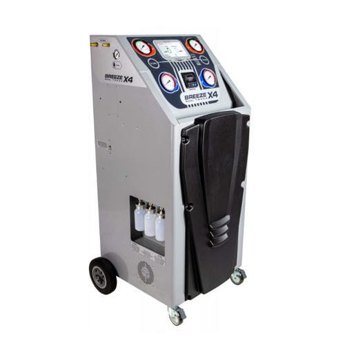 Dispositif de vide et remplissage de gaz pour système de climatisation - Breeze Dual X4 - SPIN s.r.l. - mobile / pour applications automobiles / avec compresseur