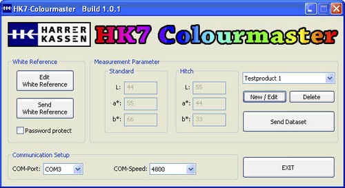 Logiciel de calibration - Colourmaster - Harrer & Kassen - pour mesure de couleur / Windows