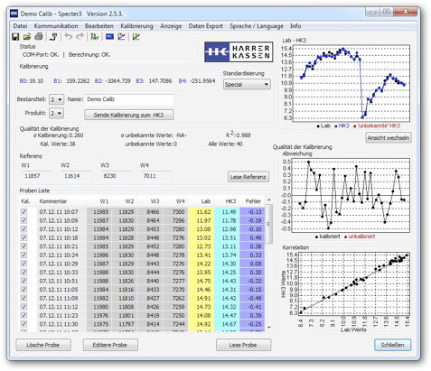Logiciel de calibration - Specter 3 - Harrer & Kassen - de visualisation / industriel / Windows
