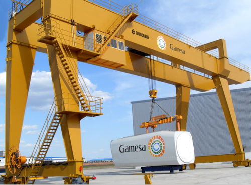 Portique sur rail - T0093 - Eurocrane(China)Co.,Ltd - pour atelier / pour l'industrie éolienne / bipoutre