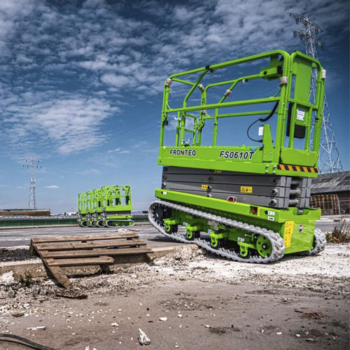 Nacelle élévatrice à ciseaux sur chenilles - FS series - Eurocrane(China)Co.,Ltd - alimentée par batterie / pour usage intérieur et extérieur / pour allée étroite