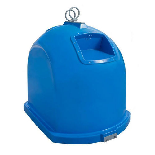 Poubelle en HDPE - ENVOTEC - à chargement latéral / pour le recyclage / avec couvercle