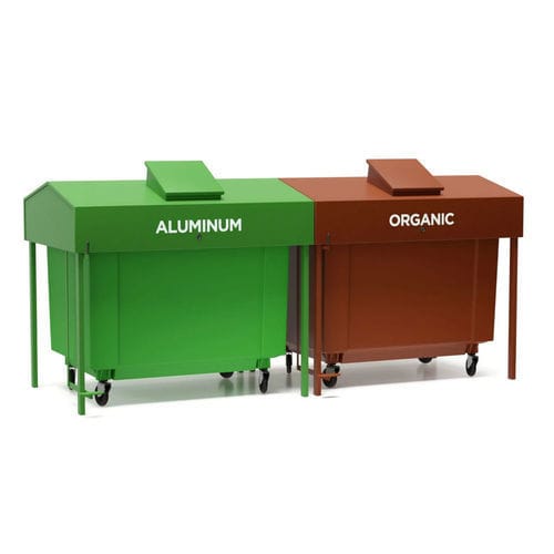 Poubelle en plastique - ENVOTEC - de chargement arrière / pour déchets urbains / pour le recyclage