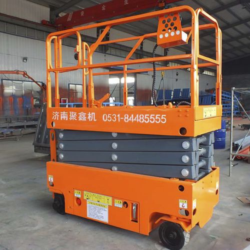Nacelle élévatrice à ciseaux automotrice - a12003 - Jinan Juxin Machinery Co., Ltd. - à roues / hydraulique / pour usage intérieur et extérieur