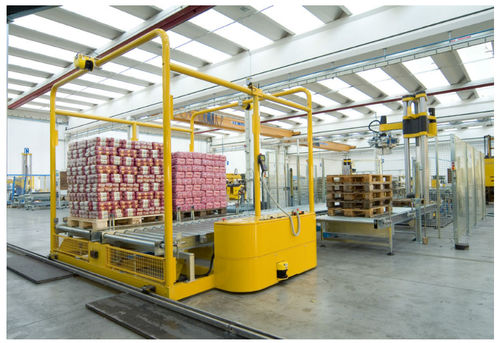 Système de chargement et déchargement pour applications de découpage - RGV - Euroimpianti - Skilled - de manutention / pour palettes / de  camion