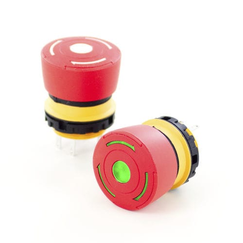 Bouton poussoir coup de poing - K22 series - TactHill by Kynoppe - d'arrêt d'urgence / étanche / pour environnements sévères