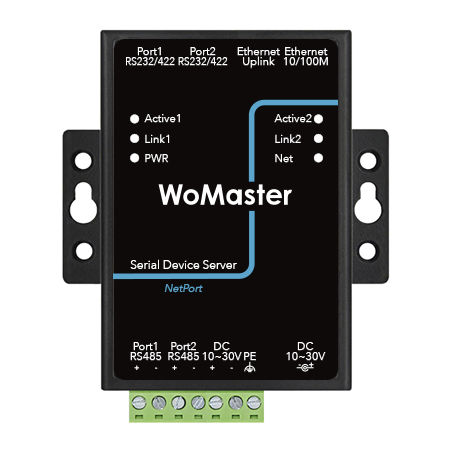 Serveur de périphérique Modbus -  NPS5251 - WoMaster - RS-232 / LAN / Modbus RTU