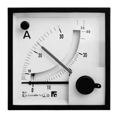 Ampèremètre analogique - max. 5 000/5 A, 15 min | EQ96AMD - F.C. Misure - à montage affleurant / avec indication de demande maximale