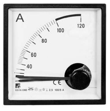 Ampèremètre analogique - max. 1 000/5 A, 15 min | EQ96MD - F.C. Misure - à montage affleurant / avec indication de demande maximale