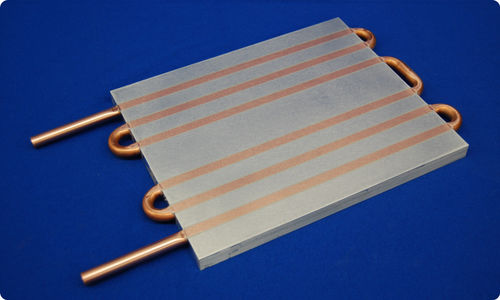 Plaque froide à refroidissement liquide - HB-6P Series - D6 Industries, Inc. - en aluminium / en cuivre / sur mesure
