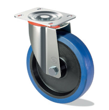 Roulette pivotante - U S10 GP - Tecno Ruote Group Srl - à platine / en caoutchouc élastique / à roulement à billes