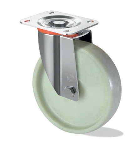 Roulette pivotante - NV S10X GP - Tecno Ruote Group Srl - à platine / à roulement à billes / en acier inoxydable