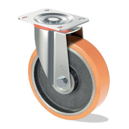 Roulette pivotante - V S10 GP - Tecno Ruote Group Srl - à platine / de manutention / en polyuréthane