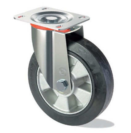 Roulette pivotante - I S10 GP - Tecno Ruote Group Srl - à platine / en caoutchouc élastique / en acier embouti