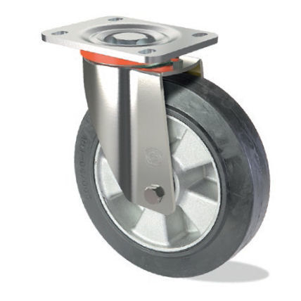 Roulette pivotante - I S15 GP - Tecno Ruote Group Srl - à platine / en caoutchouc élastique / en acier embouti