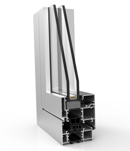 Profilé en aluminium - XP-70 TH - EXTRUGASA INTERNACIONAL S.A. - rainuré / pour fenêtre