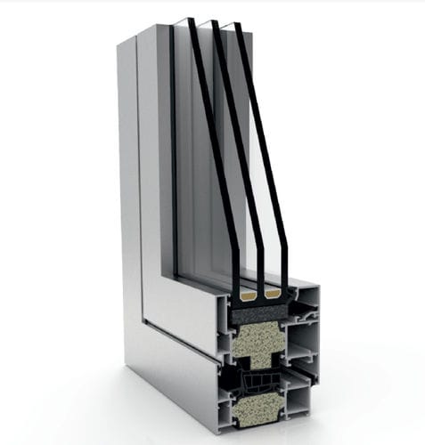 Profilé en aluminium - XP-80 TH HI  - EXTRUGASA INTERNACIONAL S.A. - rainuré / pour fenêtre