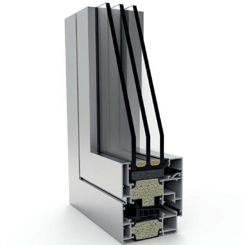 Profilé en aluminium - XP-80 TH+ HI - EXTRUGASA INTERNACIONAL S.A. - rainuré / pour fenêtre